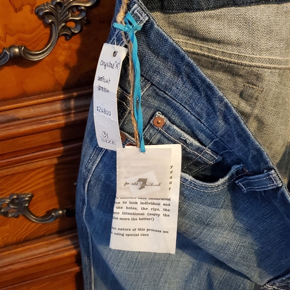 NWT 7 For All Mankind Crystal A bootcut jeans size 31 x 34 - Picture 7 of 8
